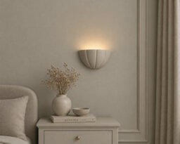 Valuelights Leonardo Moss Green Ceramic Scallop Flush Wall Sconce Light And Bulb - thumbnail 1