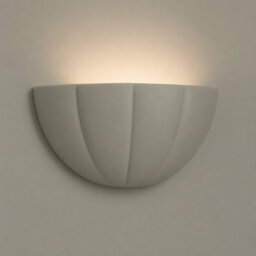 Valuelights Leonardo Moss Green Ceramic Scallop Flush Wall Sconce Light And Bulb - thumbnail 4