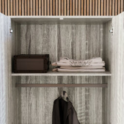 Lassic Vida Designs Brooklyn Grey 2 Door Wardrobe (H)1800mm (W)830mm (D)520mm - thumbnail 6