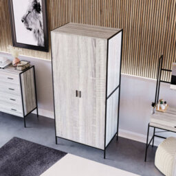 Lassic Vida Designs Brooklyn Grey 2 Door Wardrobe (H)1800mm (W)830mm (D)520mm - thumbnail 3