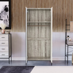 Lassic Vida Designs Brooklyn Grey 2 Door Wardrobe (H)1800mm (W)830mm (D)520mm - thumbnail 4