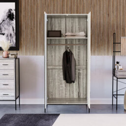 Lassic Vida Designs Brooklyn Grey 2 Door Wardrobe (H)1800mm (W)830mm (D)520mm - thumbnail 5