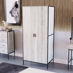 Lassic Vida Designs Brooklyn Grey 2 Door Wardrobe (H)1800mm (W)830mm (D)520mm - thumbnail 1