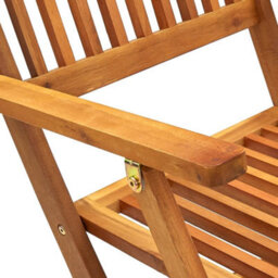 Berkfield Folding Outdoor Chairs 2 Pcs Solid Acacia Wood - thumbnail 8