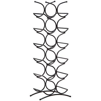 Basics Wine Rack, 12 Bottle, Black, 24.9 X 16 X 67.8 Cm