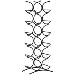 Basics Wine Rack, 12 Bottle, Black, 24.9 X 16 X 67.8 Cm