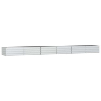 Berkfield Practical Garden Raised Bed 600X80X45 Cm Galvanized Steel Silver - image 1