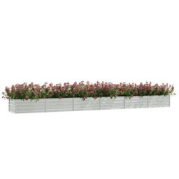 Berkfield Practical Garden Raised Bed 600X80X45 Cm Galvanized Steel Silver - thumbnail 3