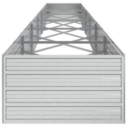 Berkfield Practical Garden Raised Bed 600X80X45 Cm Galvanized Steel Silver - thumbnail 5