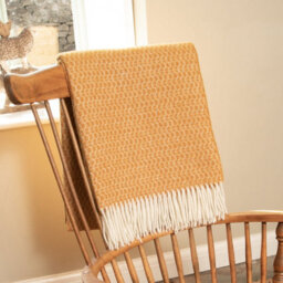 Native Natural Hoop Pattern 100% Wool Blanket