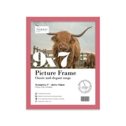 9X7 Pink Picture Frame (17.8 X 22.9Cm) Poster, Photo, Artwork, Gallery Wall Or Print - thumbnail 1