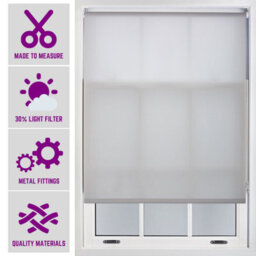 Furnished Made To Measure Day Light Roller Blinds With Metal Fittings - Grey Blind For Home And Office (W210Cm (L)210Cm - thumbnail 1