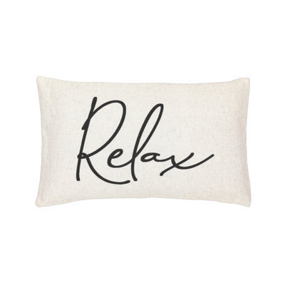 Gallery™ Cream & Black Relax Indoor Cushion, (L)30Cm X (W)50Cm - image 1