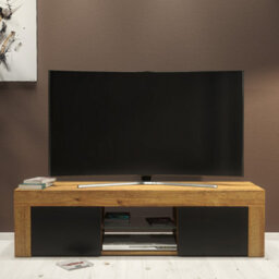 Tv Unit Loom 130Cm - Dark Oak & Black Matt Doors - thumbnail 5