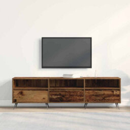 Berkfield Modern Tv Cabinet Old Wood 150X30X44,5 Cm Engineered Wood - thumbnail 4