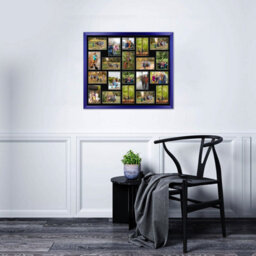 AK Frames 80X70Cm Purple Classic Multi Photo Frame With Black Mount - Holds 20 Apertures (18X) 6X4, (2X) 4X4 Photos - thumbnail 3