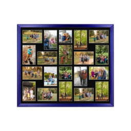 AK Frames 80X70Cm Purple Classic Multi Photo Frame With Black Mount - Holds 20 Apertures (18X) 6X4, (2X) 4X4 Photos