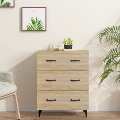 Berkfield Sideboard Sonoma Oak 69.5X34X90 Cm Engineered Wood - image 1