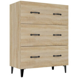 Berkfield Sideboard Sonoma Oak 69.5X34X90 Cm Engineered Wood - thumbnail 2