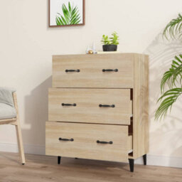 Berkfield Sideboard Sonoma Oak 69.5X34X90 Cm Engineered Wood - thumbnail 3