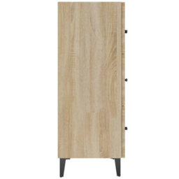 Berkfield Sideboard Sonoma Oak 69.5X34X90 Cm Engineered Wood - thumbnail 7