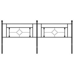 Berkfield Metal Headboard Black 200 Cm - thumbnail 3