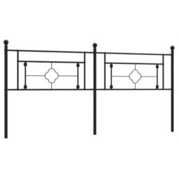 Berkfield Metal Headboard Black 200 Cm - thumbnail 2