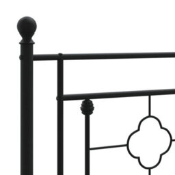 Berkfield Metal Headboard Black 200 Cm - thumbnail 6