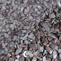 Charles Watson 40mm Plum Slate Chippings Decorative Garden Stone Large Approx. 20Kg Polybag - thumbnail 2