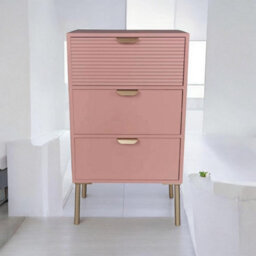 Minster 3 Drawers Chest Of Drawers - Wood - L30 X W40 X H75 Cm - Pink - thumbnail 4
