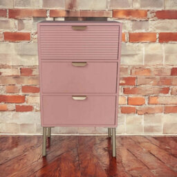 Minster 3 Drawers Chest Of Drawers - Wood - L30 X W40 X H75 Cm - Pink - thumbnail 3
