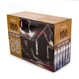 100 Led Icicle Lights Outdoor Ultra Bright Christmas Fairy Lights - Bright White Bulb - thumbnail 3