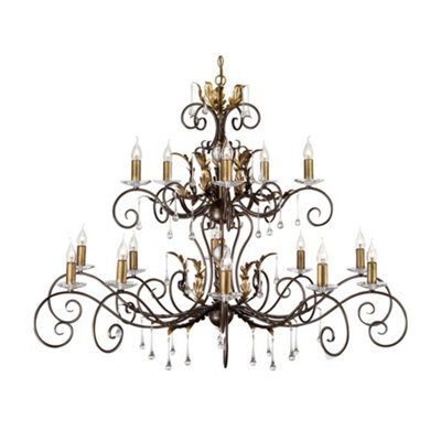 Luminosa Lighting Elstead Amarilli 15 Light Candle Chandelier Bronze - image 1