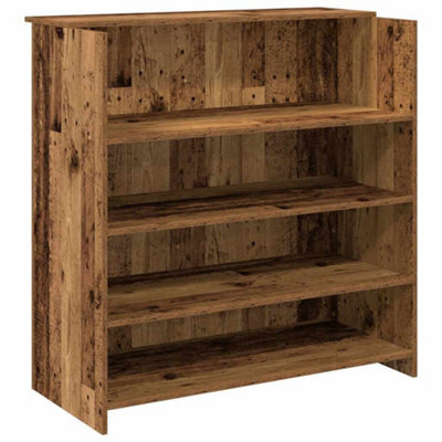 Berkfield Durable Reception Desk Old Wood 100X50X103.5 Cm Engineered Wood - image 1