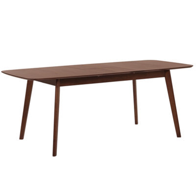 Beliani Extending Dining Table Madox Dark Walnut 120/150 Cm 75 Cm - image 1
