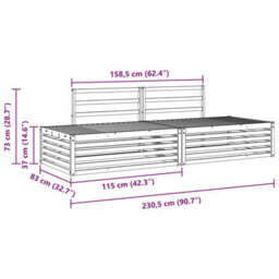 Walplus Outdoor Sofa Set Natural 203.5 X 83 X 73 Cm Solid Acacia Wood - thumbnail 9