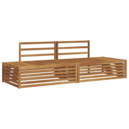 Walplus Outdoor Sofa Set Natural 203.5 X 83 X 73 Cm Solid Acacia Wood - thumbnail 2