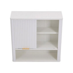 Thehotsale White Wall-Mounted Bathroom Cabinet Wooden Cabinet With Sliding Door - thumbnail 4