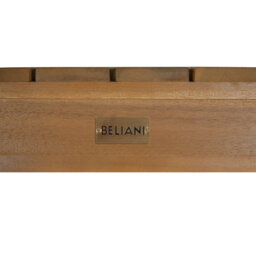 Beliani Garden Coffee Table Light - Certified Acacia Wood Rectangular 90 X 75 Cm Outdoor Patio - thumbnail 4