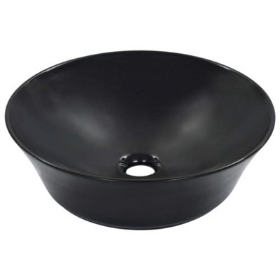 Berkfield Wash Basin 41X12.5 Cm Ceramic Black - image 1