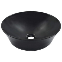 Berkfield Wash Basin 41X12.5 Cm Ceramic Black