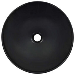 Berkfield Wash Basin 41X12.5 Cm Ceramic Black - thumbnail 3