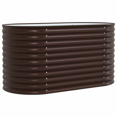 Berkfield Modern Garden Raised Bed Brown 160 X 80 X 81 Cm Steel - image 1