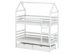 Arte Sleek White Alex Bunk Bed With Storage And Foam Mattresses (H)217Cm (W)198Cm (D)98Cm - Bright & Space-Saving - thumbnail 4