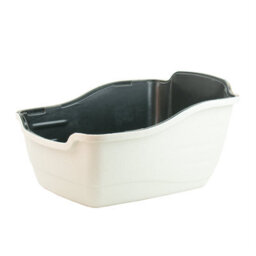 Kct Hooded Cat Loo Litter Tray Large Black Box For Kitten Enclosed Toilet With Hood Lid Scoop Cover Mess-Free Covered Plastic Deep - thumbnail 2
