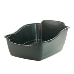 Kct Hooded Cat Loo Litter Tray Large Black Box For Kitten Enclosed Toilet With Hood Lid Scoop Cover Mess-Free Covered Plastic Deep - thumbnail 6