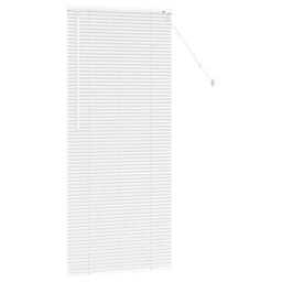 Berkfield Window Blind With Curtains Manual White Aluminium - thumbnail 5