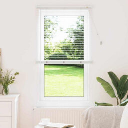 Berkfield Window Blind With Curtains Manual White Aluminium