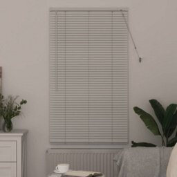 Berkfield Window Blind With Curtains Manual White Aluminium - thumbnail 3