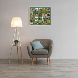 AK Frames 80X70Cm Silver Modern Multi Photo Frame With Emerald Mount - Holds 20 Apertures (18X) 6X4, (2X) 4X4 Photos - thumbnail 3